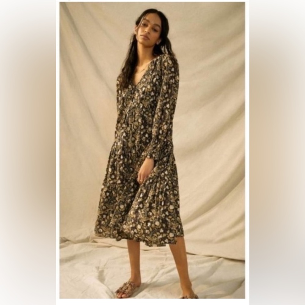 Anthropologie Let me Be Odette Maxi Dress Size 8